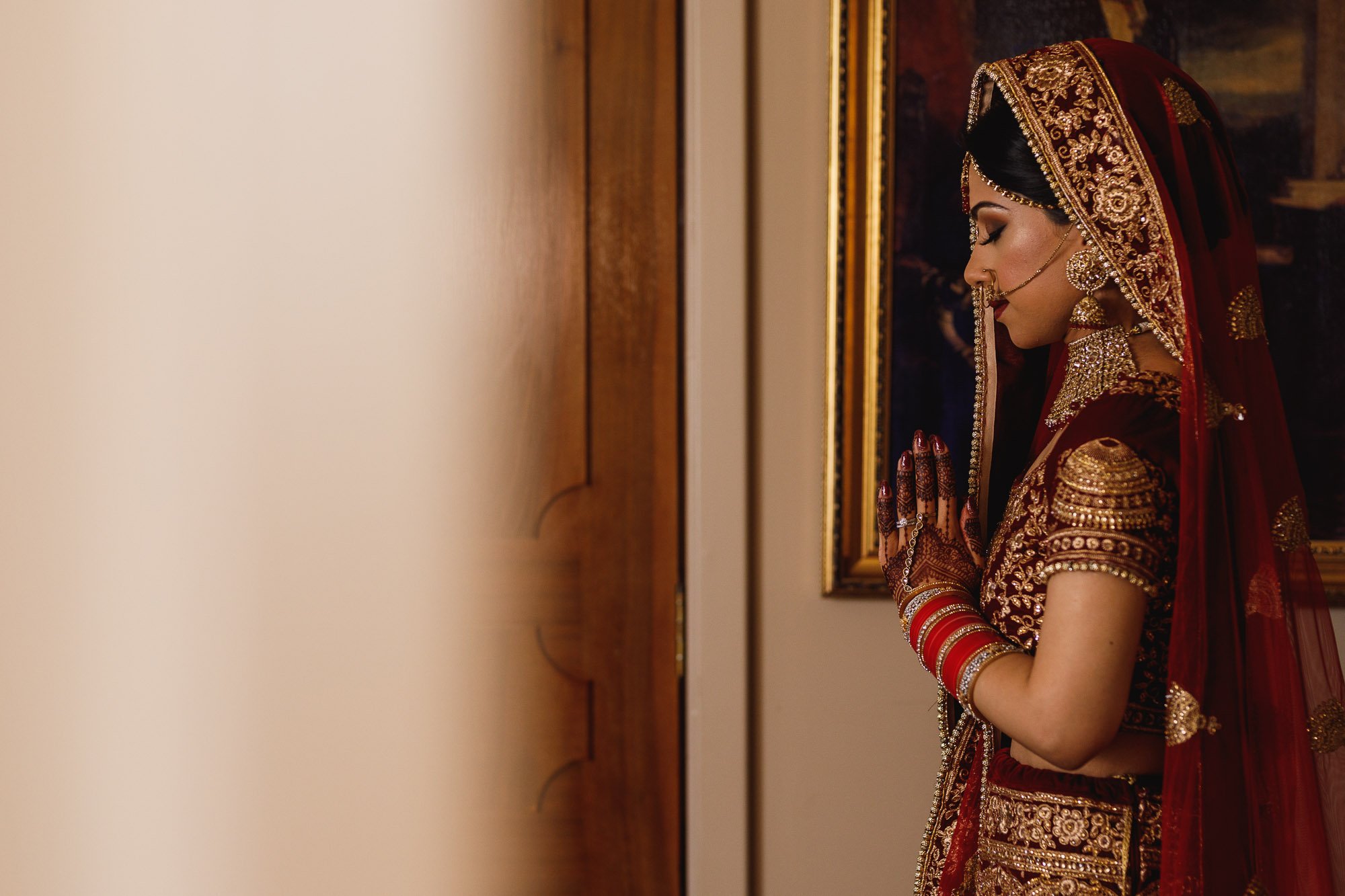 Bride getting ready, Jewellery, Indian wedding dress, London wedding photographer