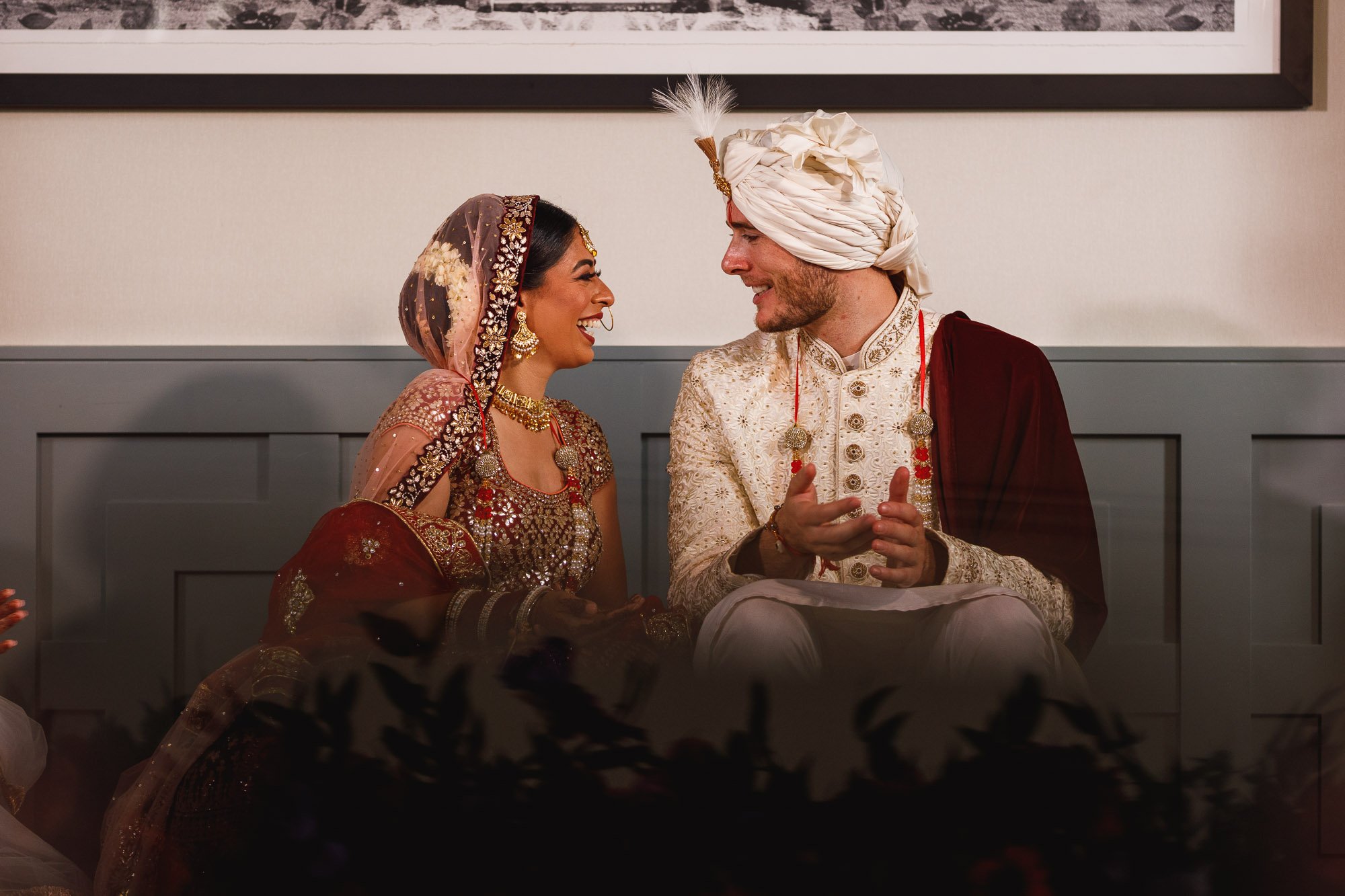 De Vere Wokefield Estate, Asian wedding photographer, hindu ceremony, bride and groom