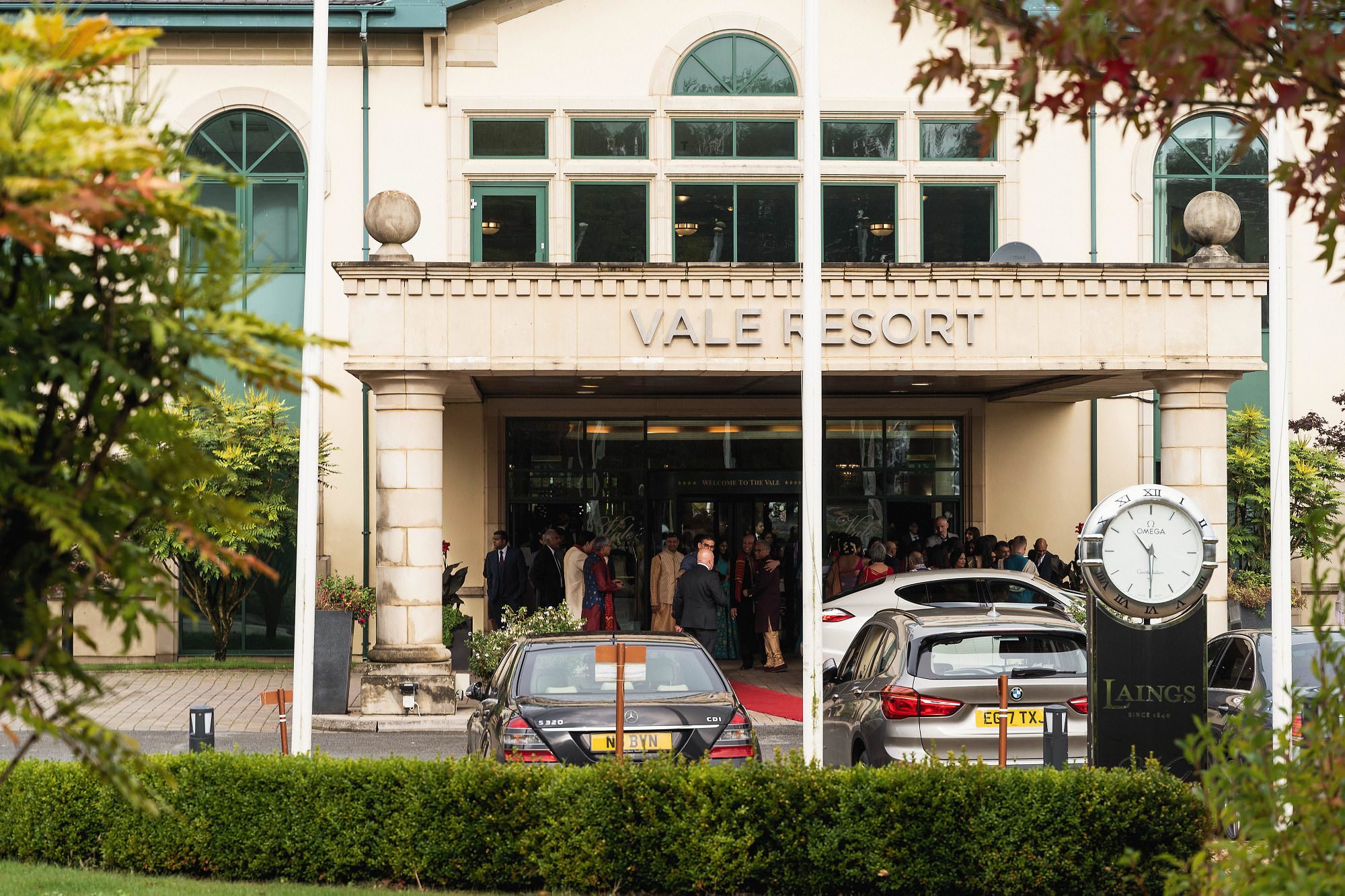 The Vale Resort, Cardiff, Asian wedding photographer, venue entrance