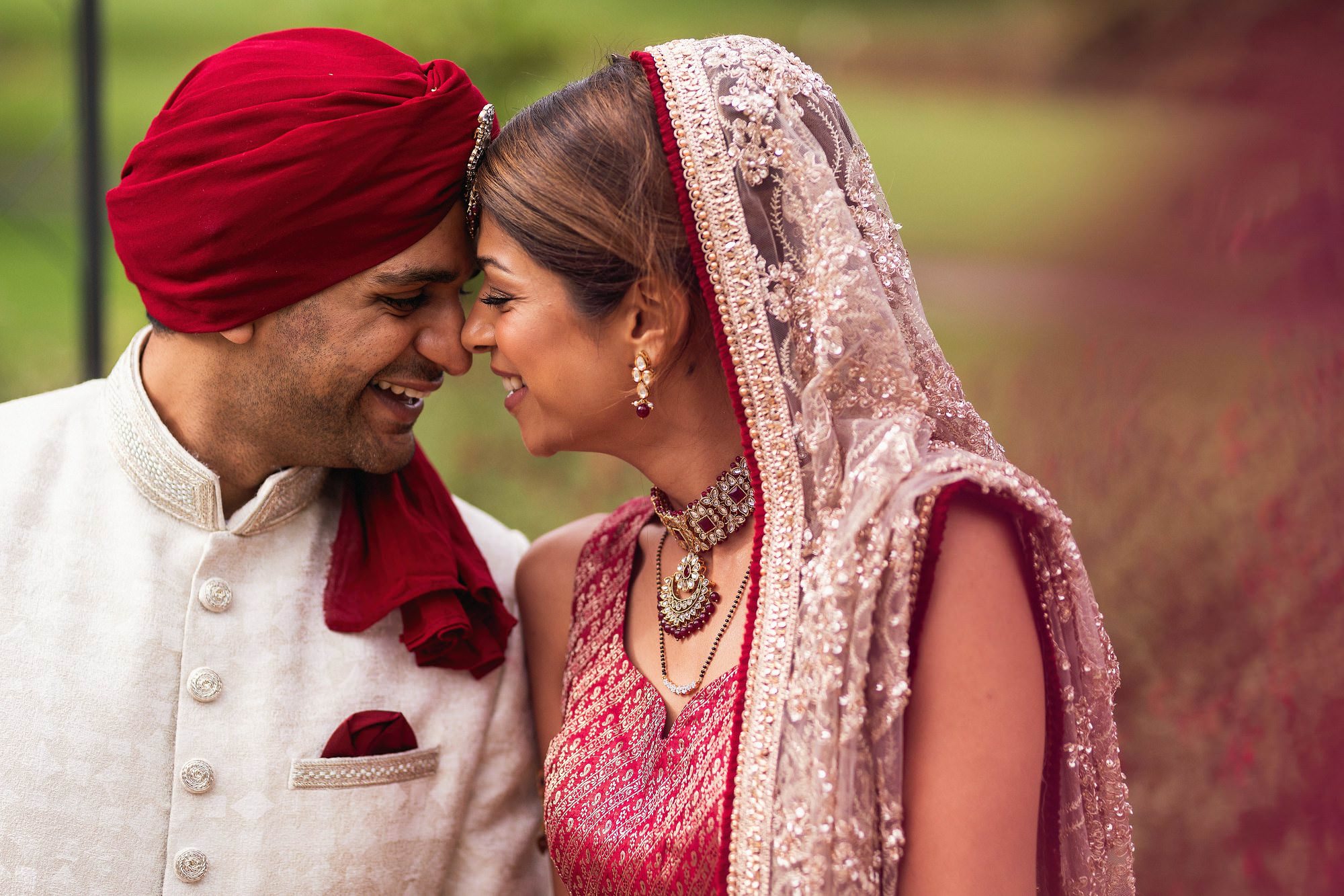 The Vale Resort, Cardiff, Asian wedding photographer, bride and groom portrait