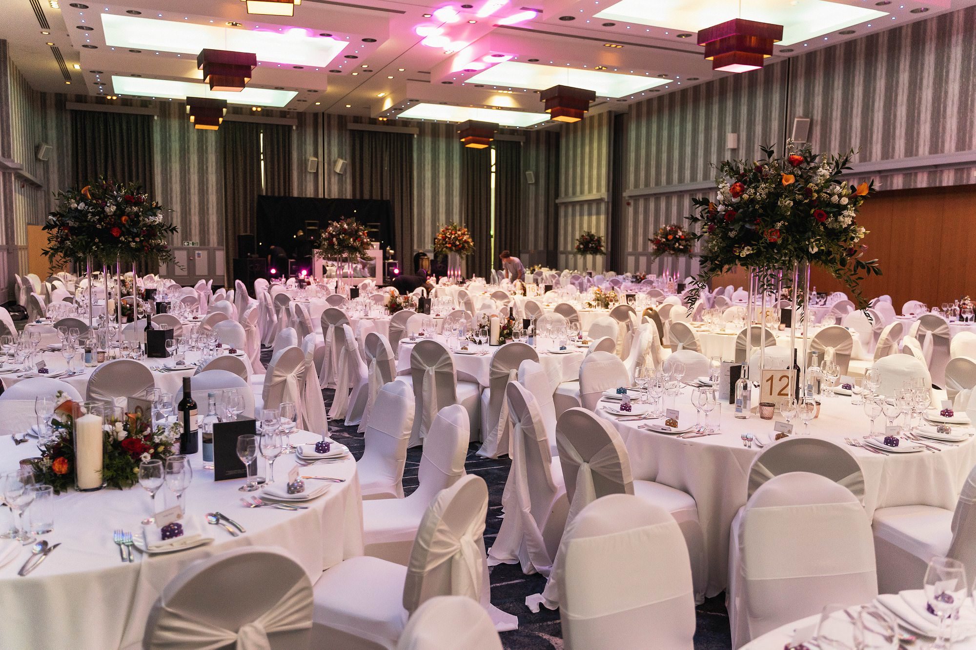 The Vale Resort, Cardiff, Asian wedding photographer, reception decoration