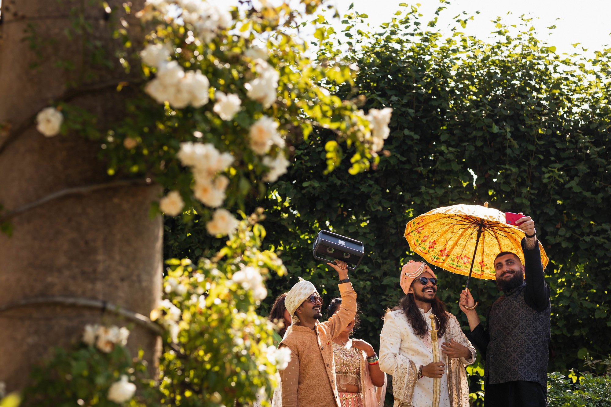 Euridge Manor, Cotswolds, Multicultural Wedding, Hindu wedding, groom arrival