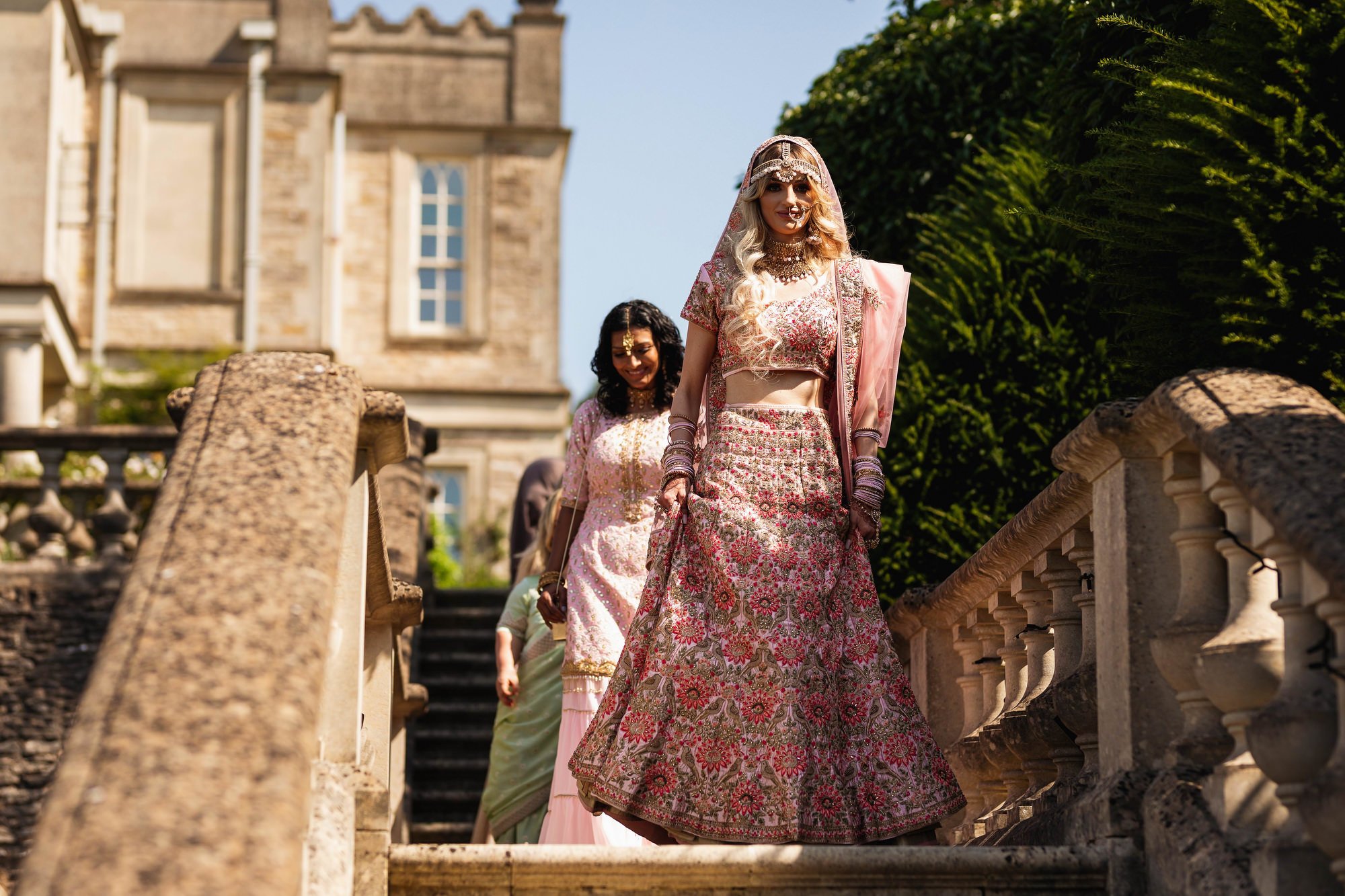 Euridge Manor, Cotswolds, Multicultural Wedding, Hindu wedding, bride arrival