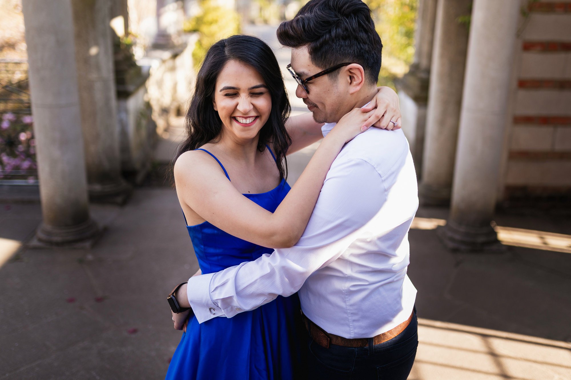 The Hill Garden and Pergola, Hampstead, London, pre-wed shoot, engagement shoot, Natural asian wedding photographer