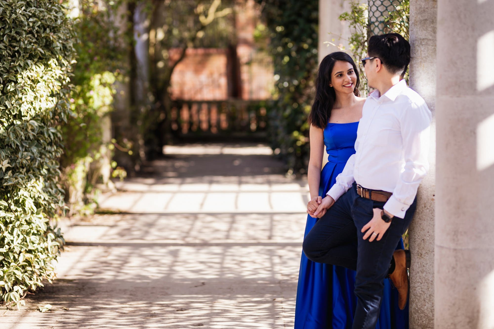 The Hill Garden and Pergola, Hampstead, London, pre-wed shoot, engagement shoot, Natural asian wedding photographer