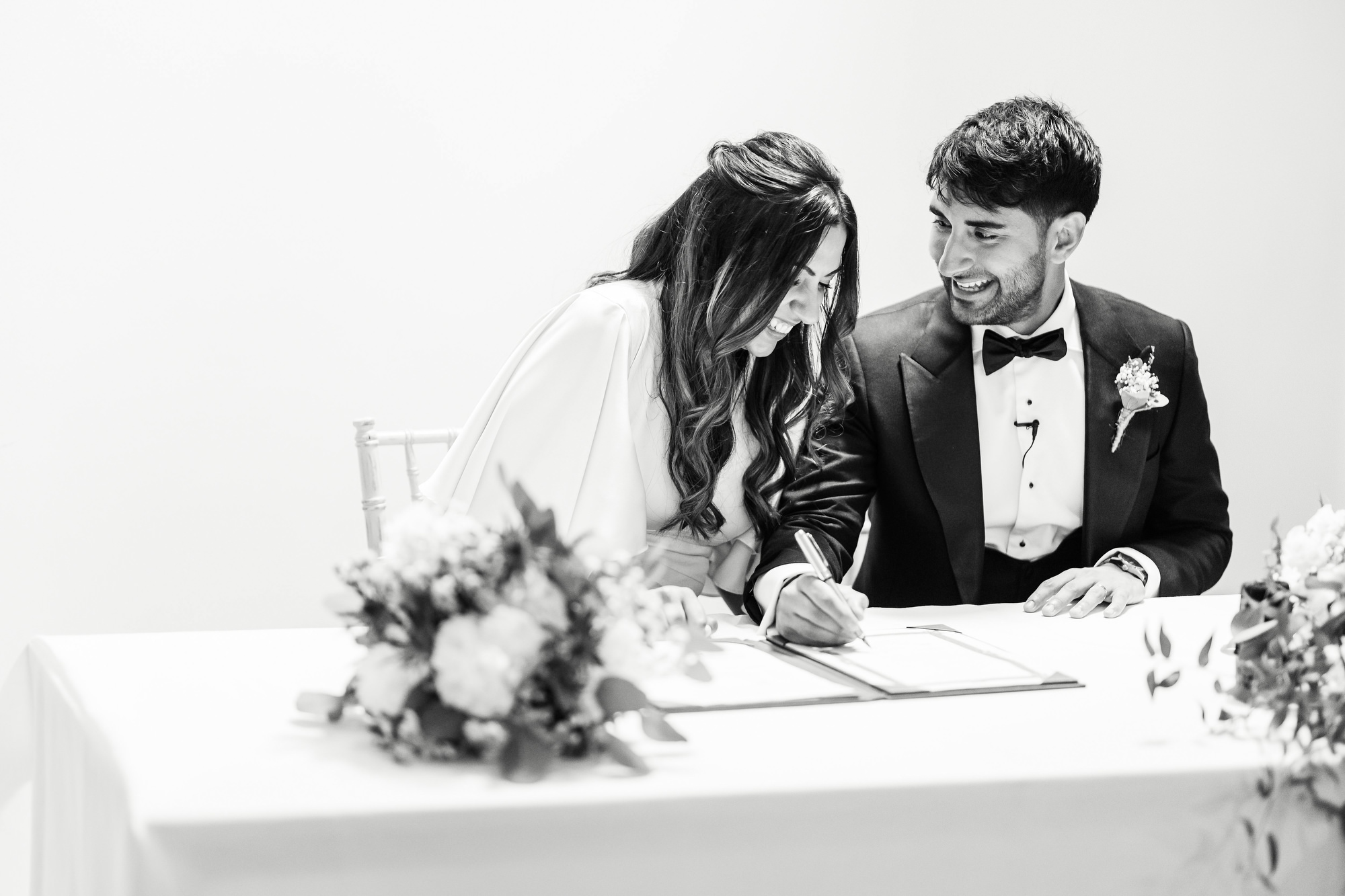 Civil Ceremony, Worton Hall, Oxford, signing of the register