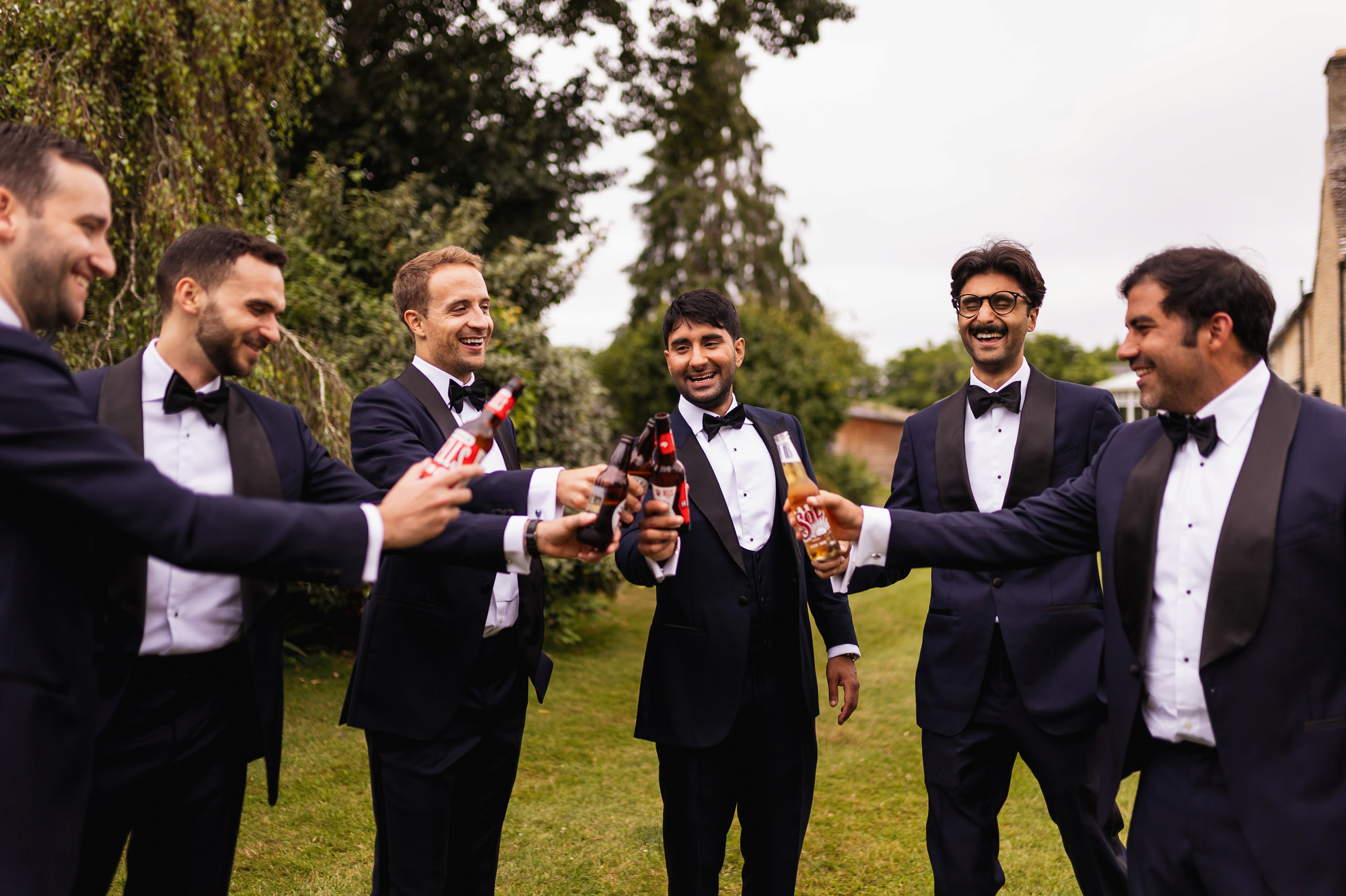 Civil Ceremony, Worton Hall, Oxford, groomsmen