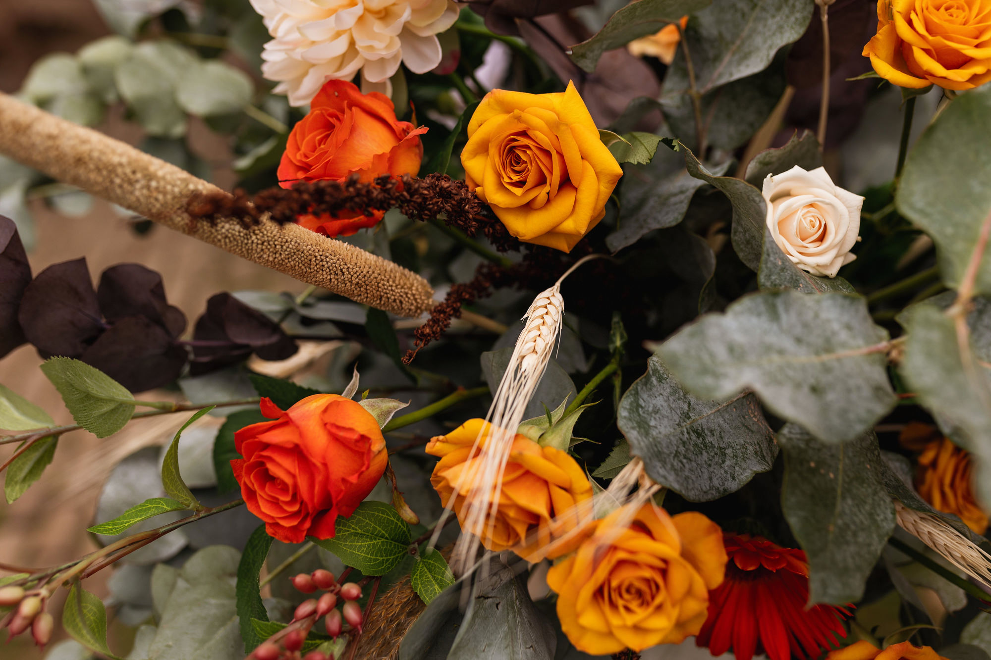 Euridge Manor, Lost Orangery, Natural Wedding Photographer, floral arrangement
