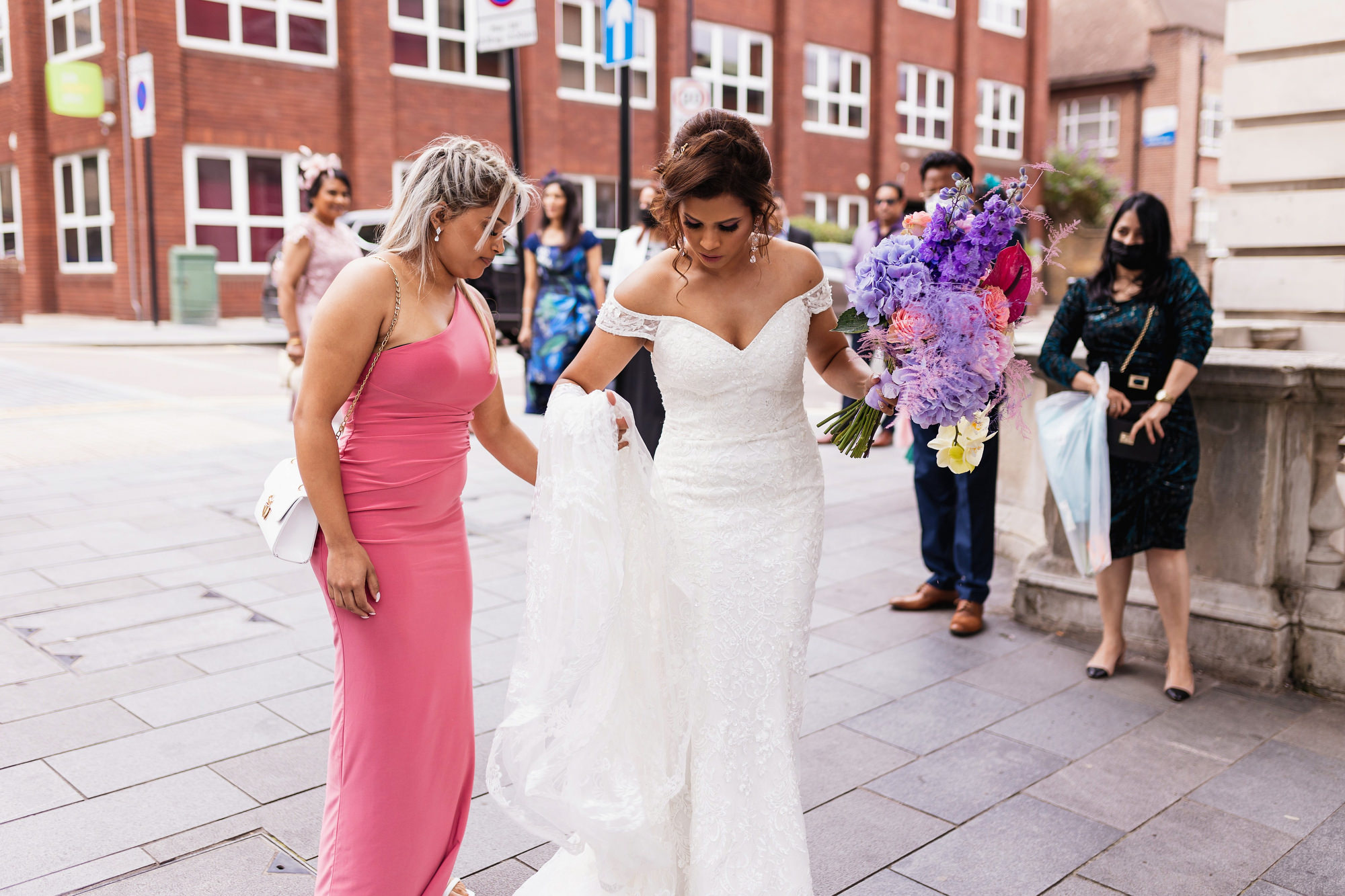 Woolwich Town Hall, Civil Ceremony, Natural Wedding Photographer, bride arrival