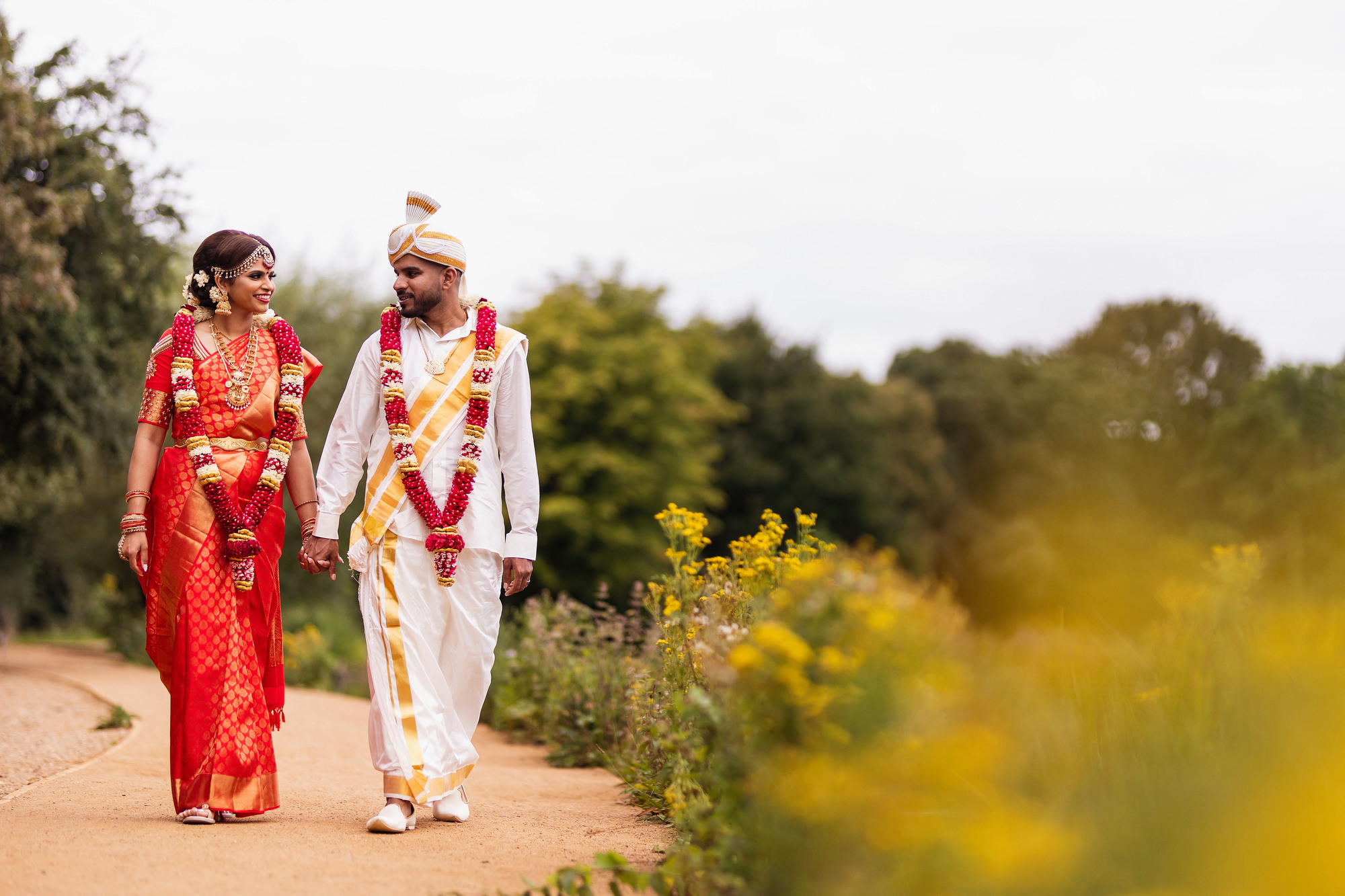 Epping Forest, Tamil Wedding & Reception, London Wedding Photographer, couples portrait