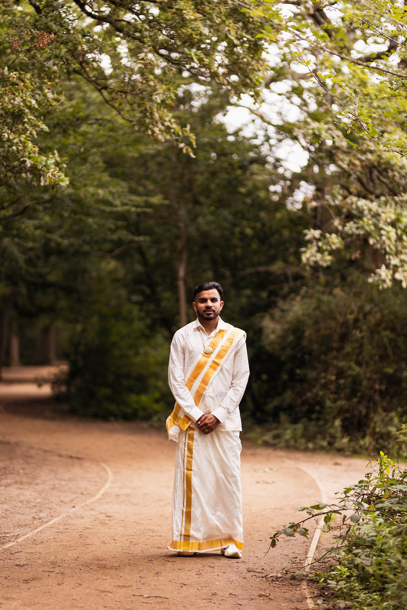 Epping Forest, Tamil Wedding & Reception, London Wedding Photographer, grooms portrait