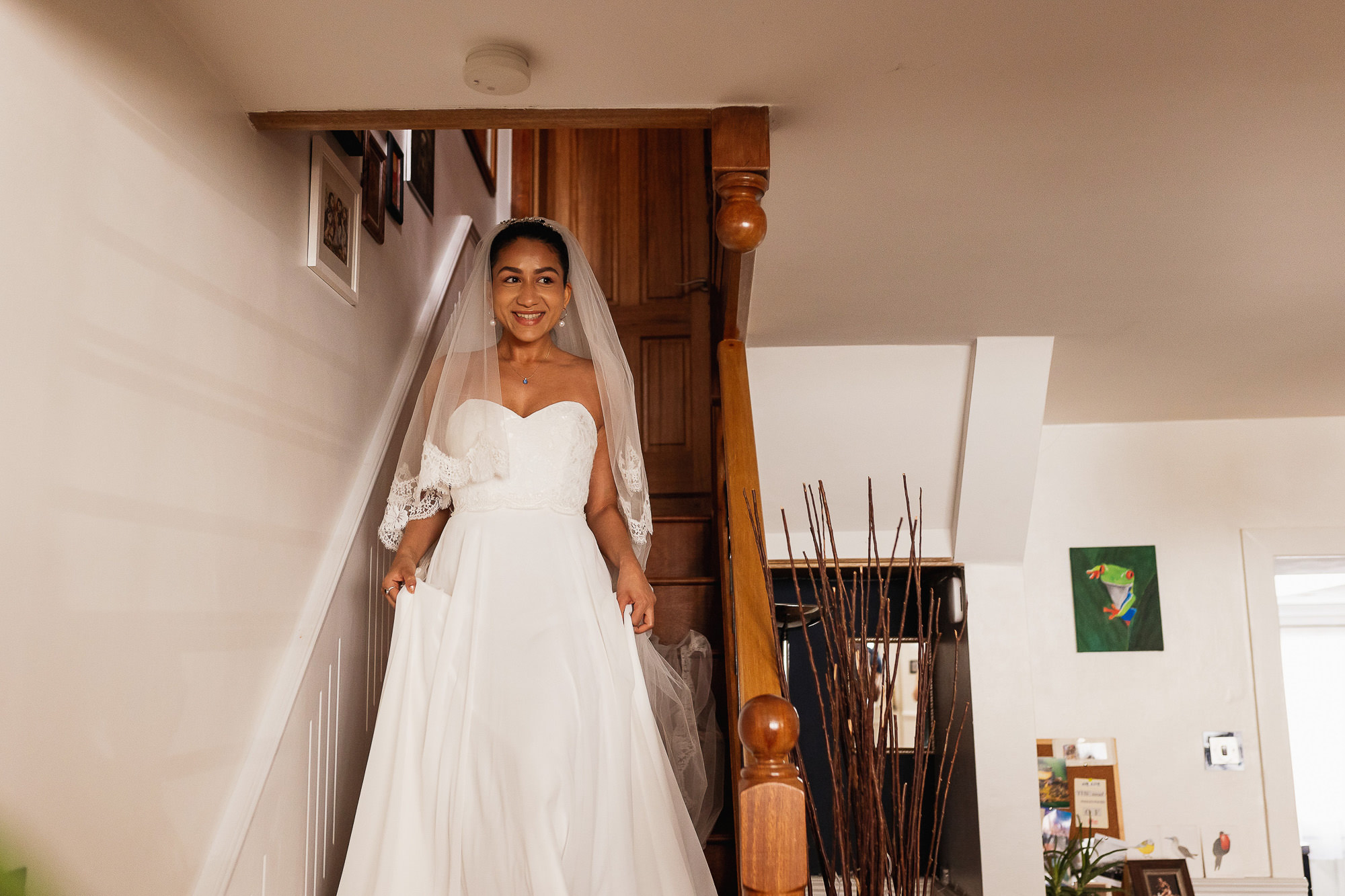 Multicultural wedding photographer, London, first look