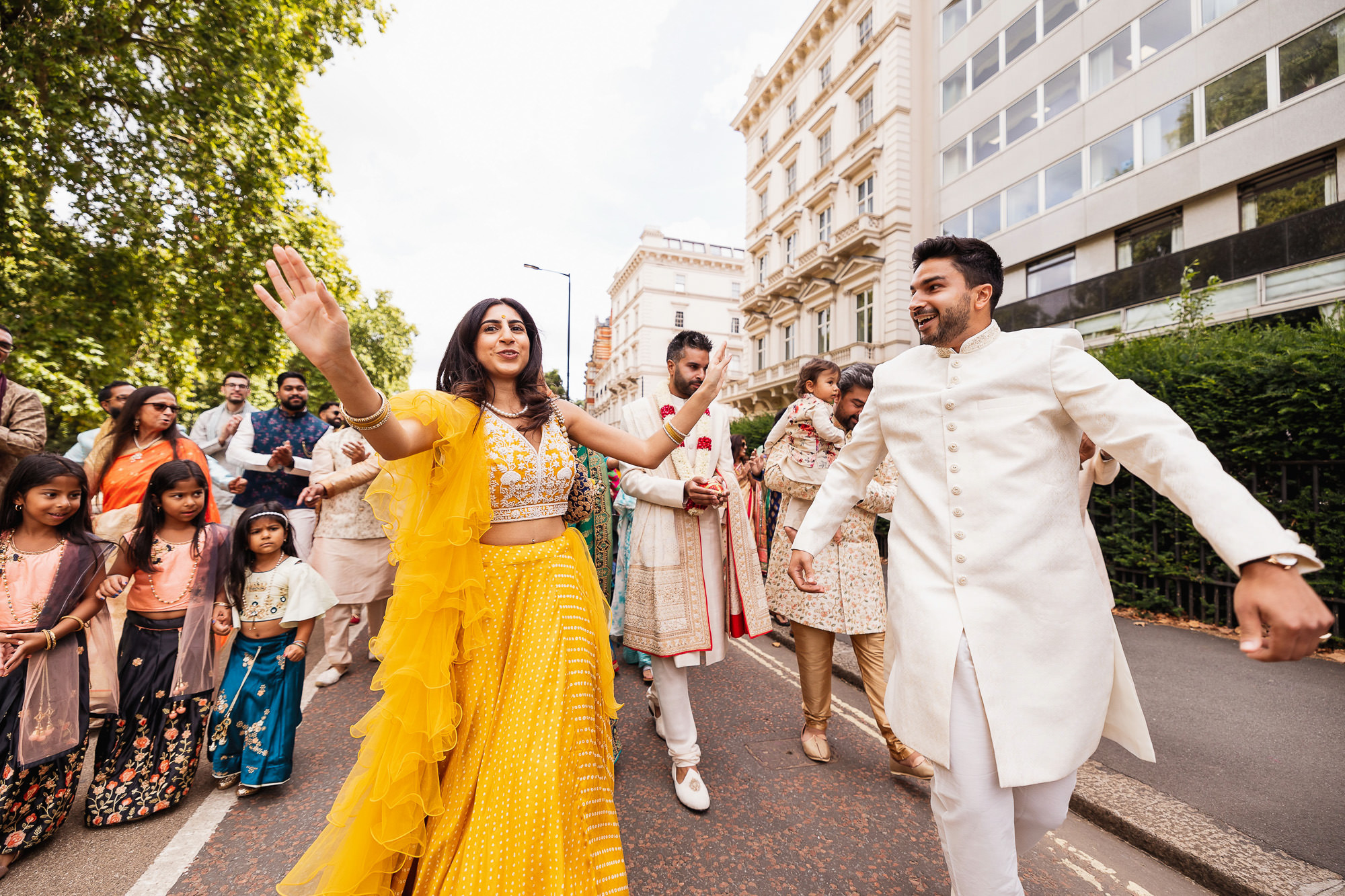 Mandarin Oriental Hyde Park, Asian Wedding Photographer in London, Hindu Wedding, Bharat entrance