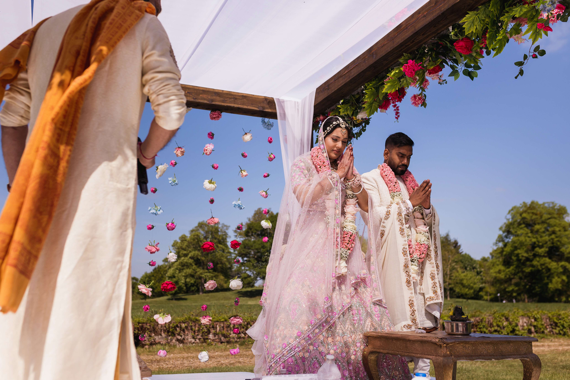 Asian Wedding Photographer in Essex, Braxted Park, Outdoor Hindu Wedding Ceremony