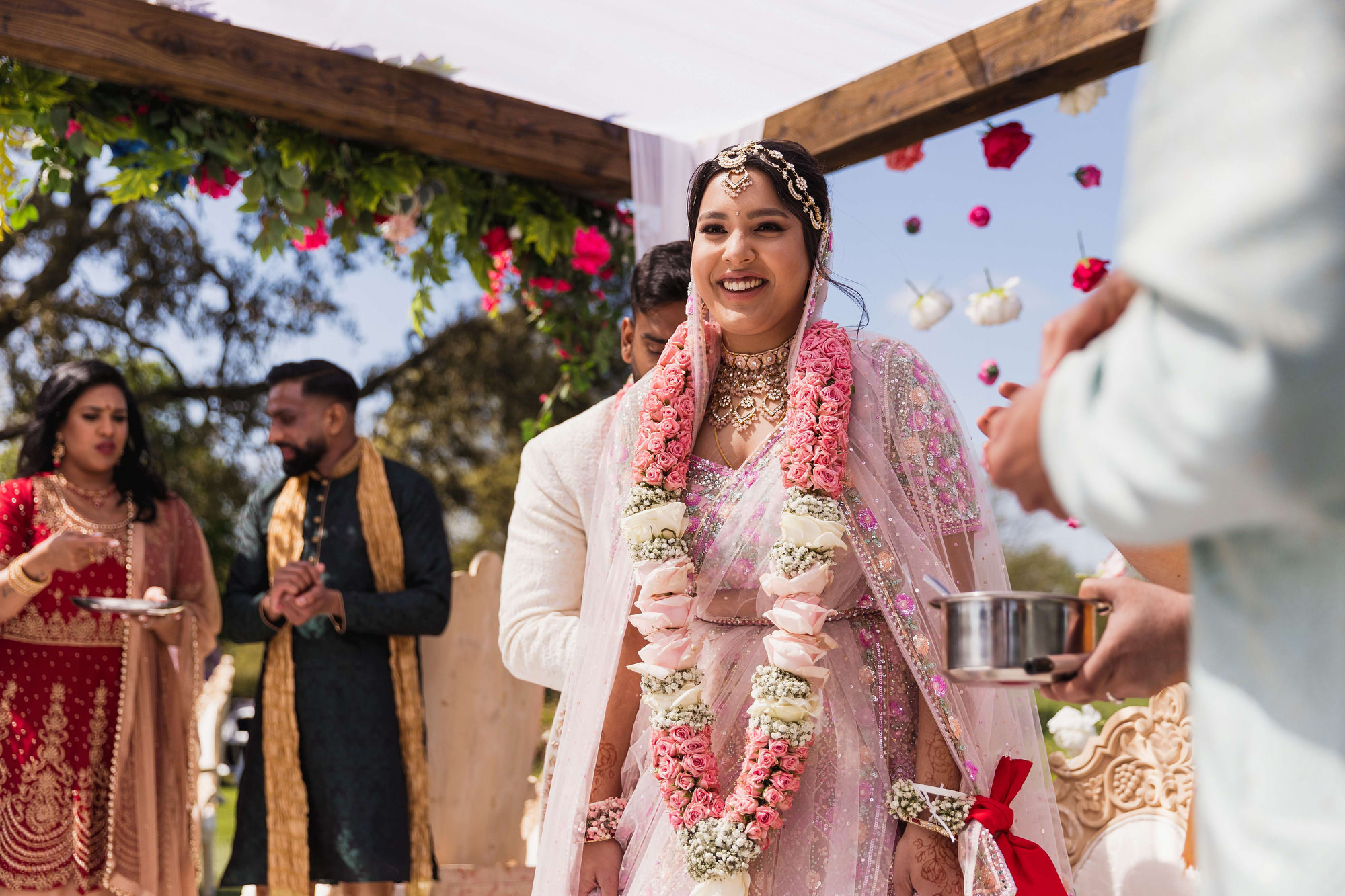 Asian Wedding Photographer in Essex, Braxted Park, Outdoor Hindu Wedding Ceremony