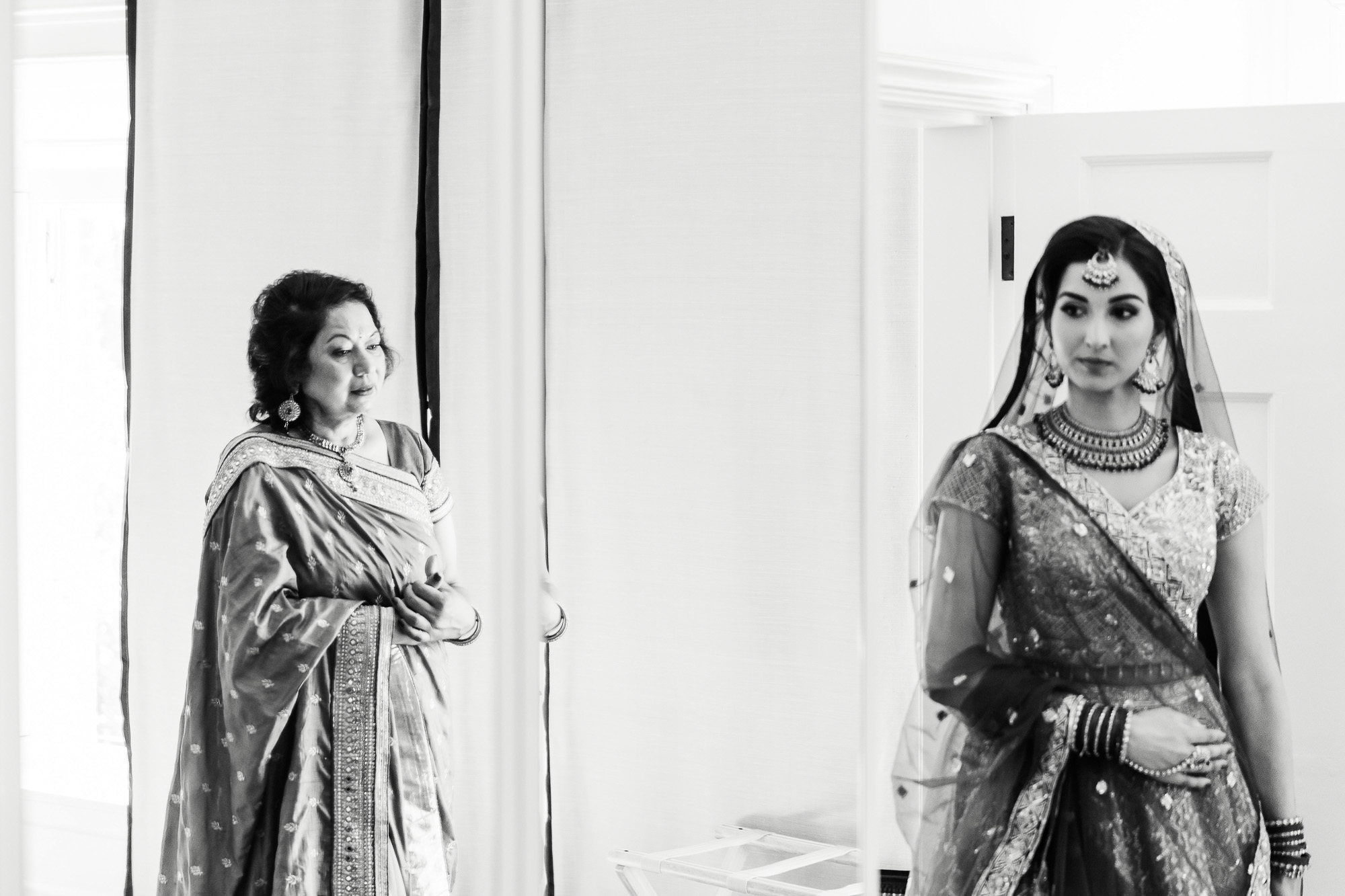 Multicultural wedding photographer, The Grove, Watford, bride getting ready