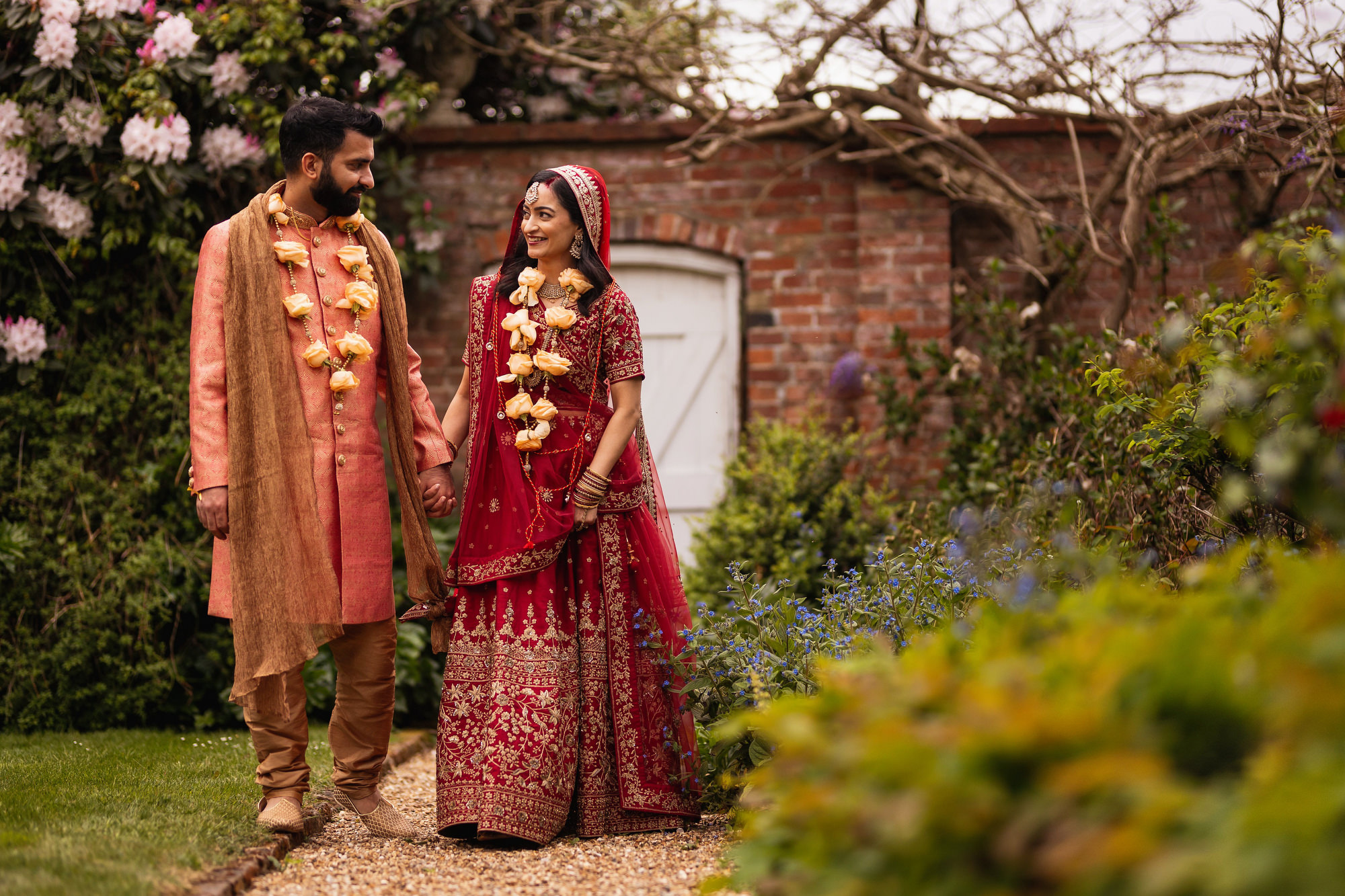 Northbrook Park in Surrey, Asian Wedding Photographer, couples portraits