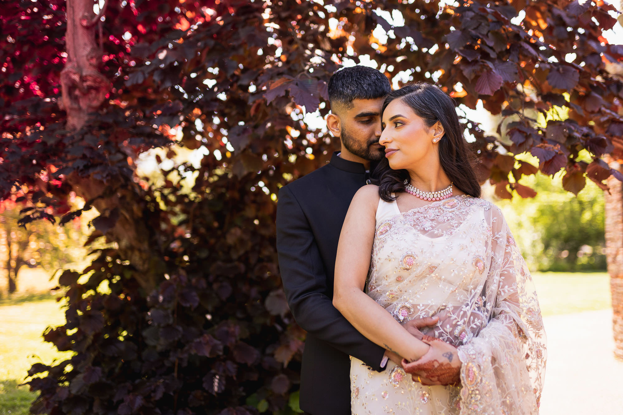 Civil Ceremony, Asian Wedding Photographer in London, Valentines Mansion, Couples portraits