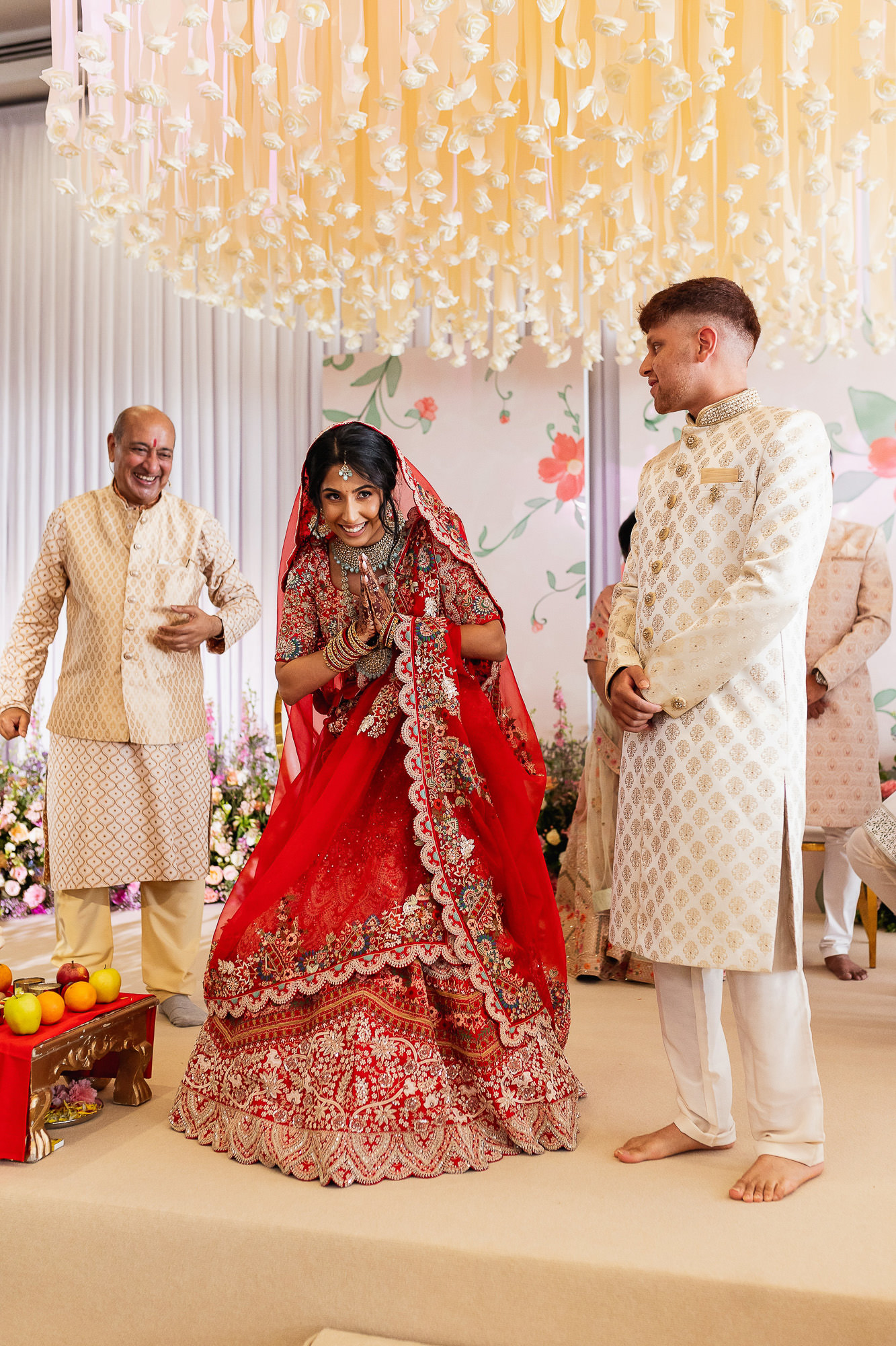 Hindu Wedding & Reception, Hilton Syon Park, London, brides entrance