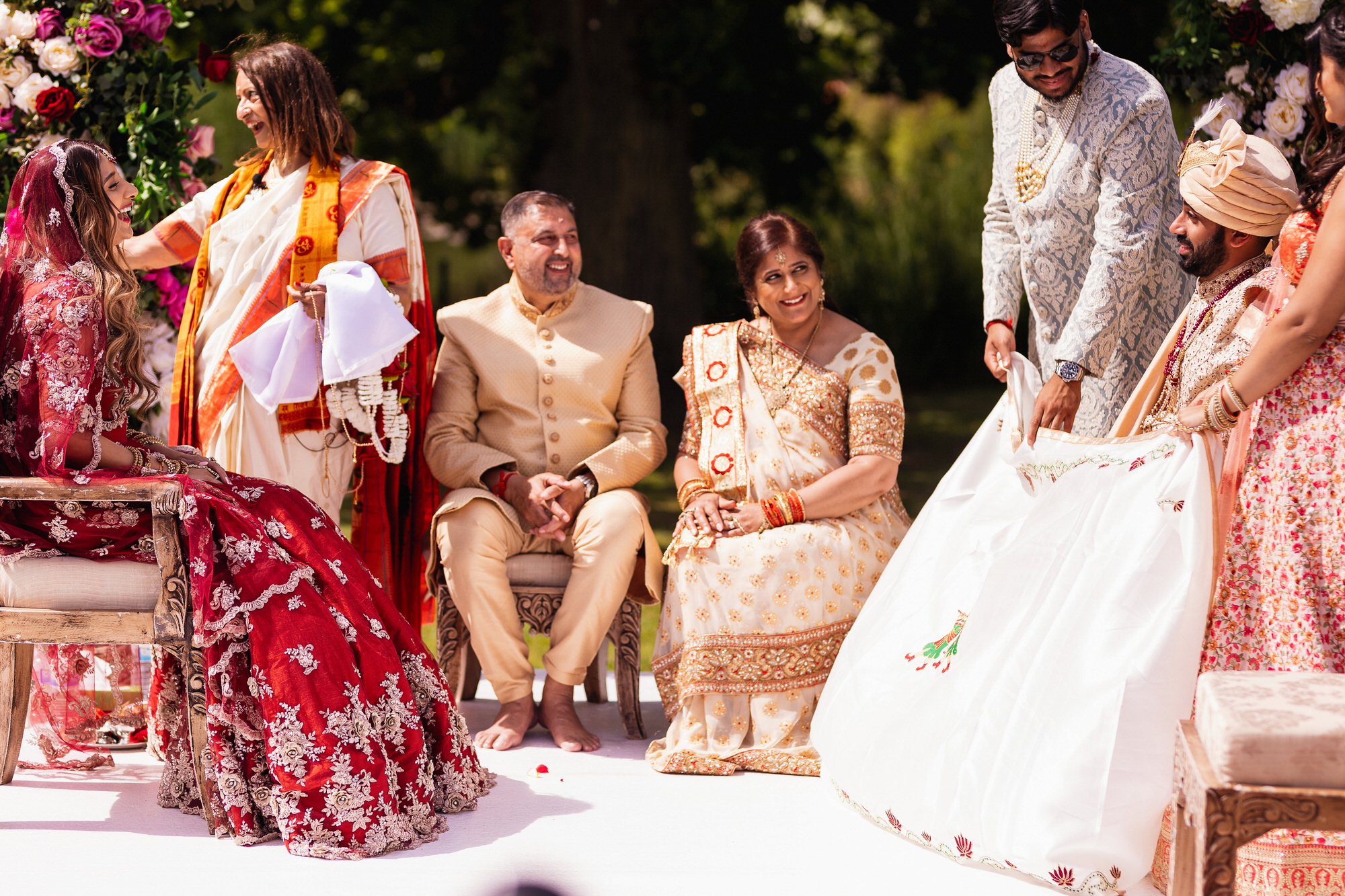 Hindu Wedding & Reception, Hampton Court House, Brides arrival