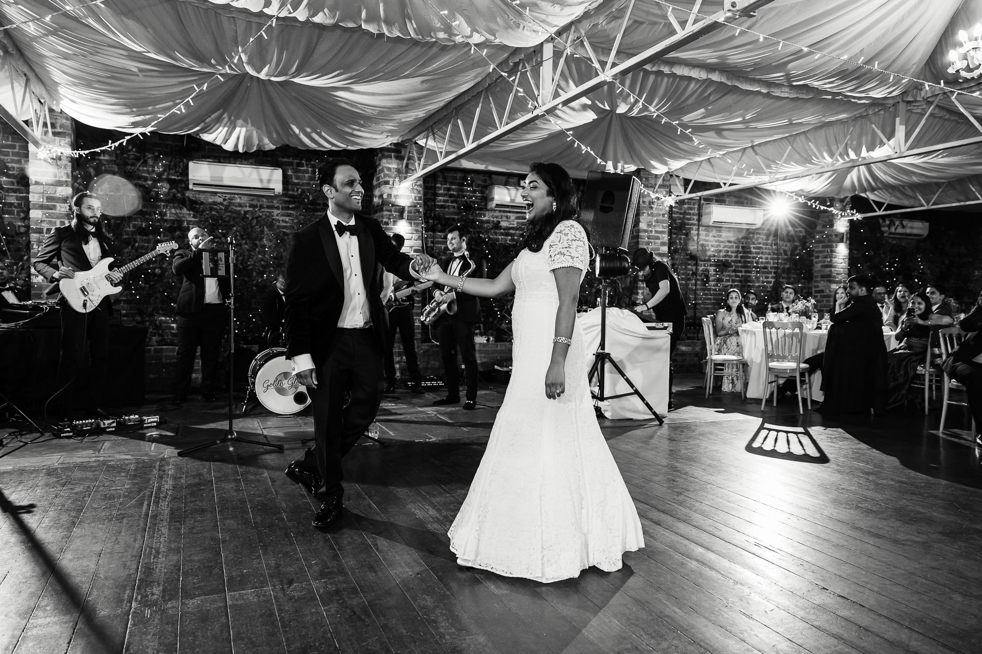 Tamil Wedding, Tamil Wedding Photography, Northbrook Park, wedding reception, first dance, live band