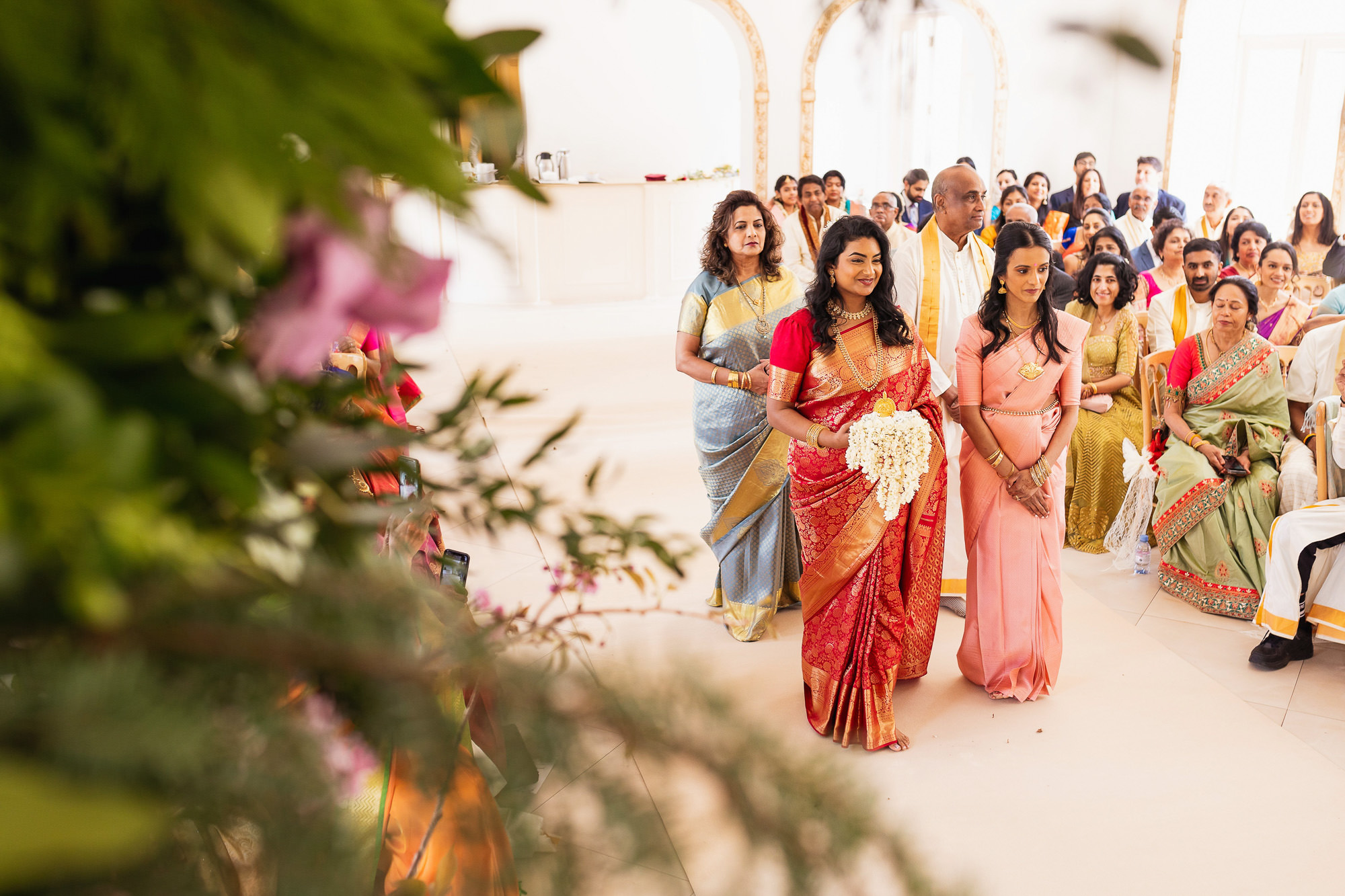 Tamil Wedding, Tamil Wedding Photography, Northbrook Park, brides entrance