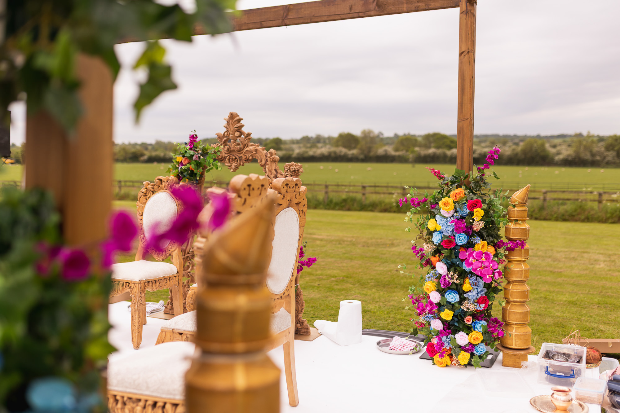 Creative Wedding Photographer, Crockwell Farm, Daventry, Midlands Wedding, mandap decor