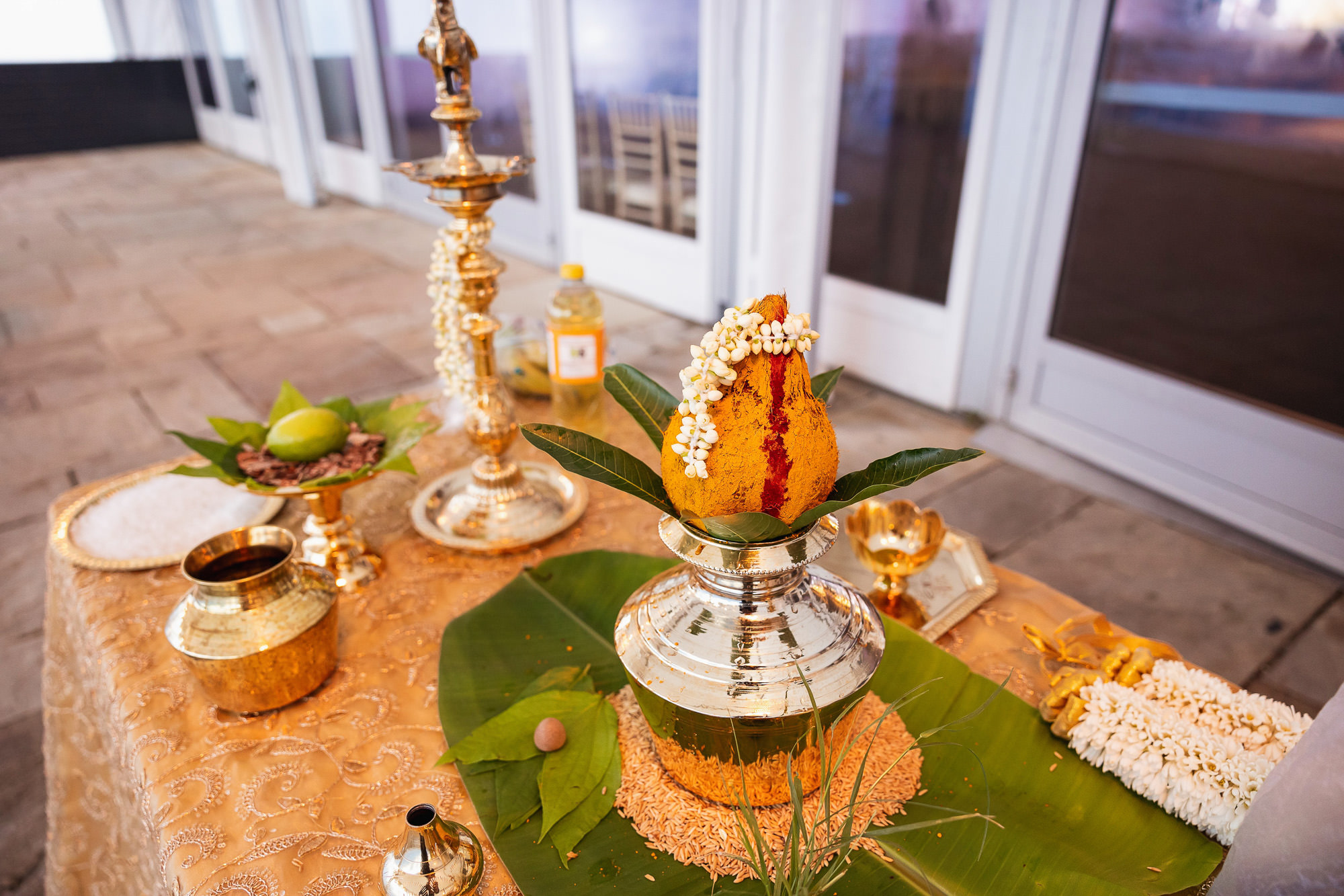 Tamil Wedding, Tamil Wedding Photographer, Stockley Park, Religious ceremony, decor setup