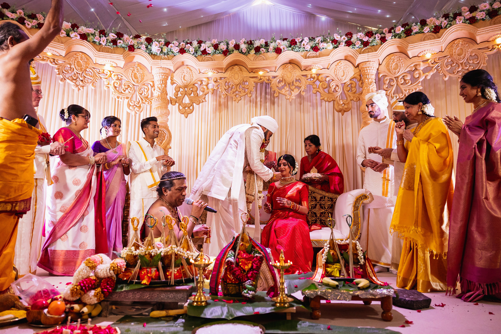 Tamil Wedding, Tamil Wedding Photographer, Stockley Park, Religious ceremony, bride and groom