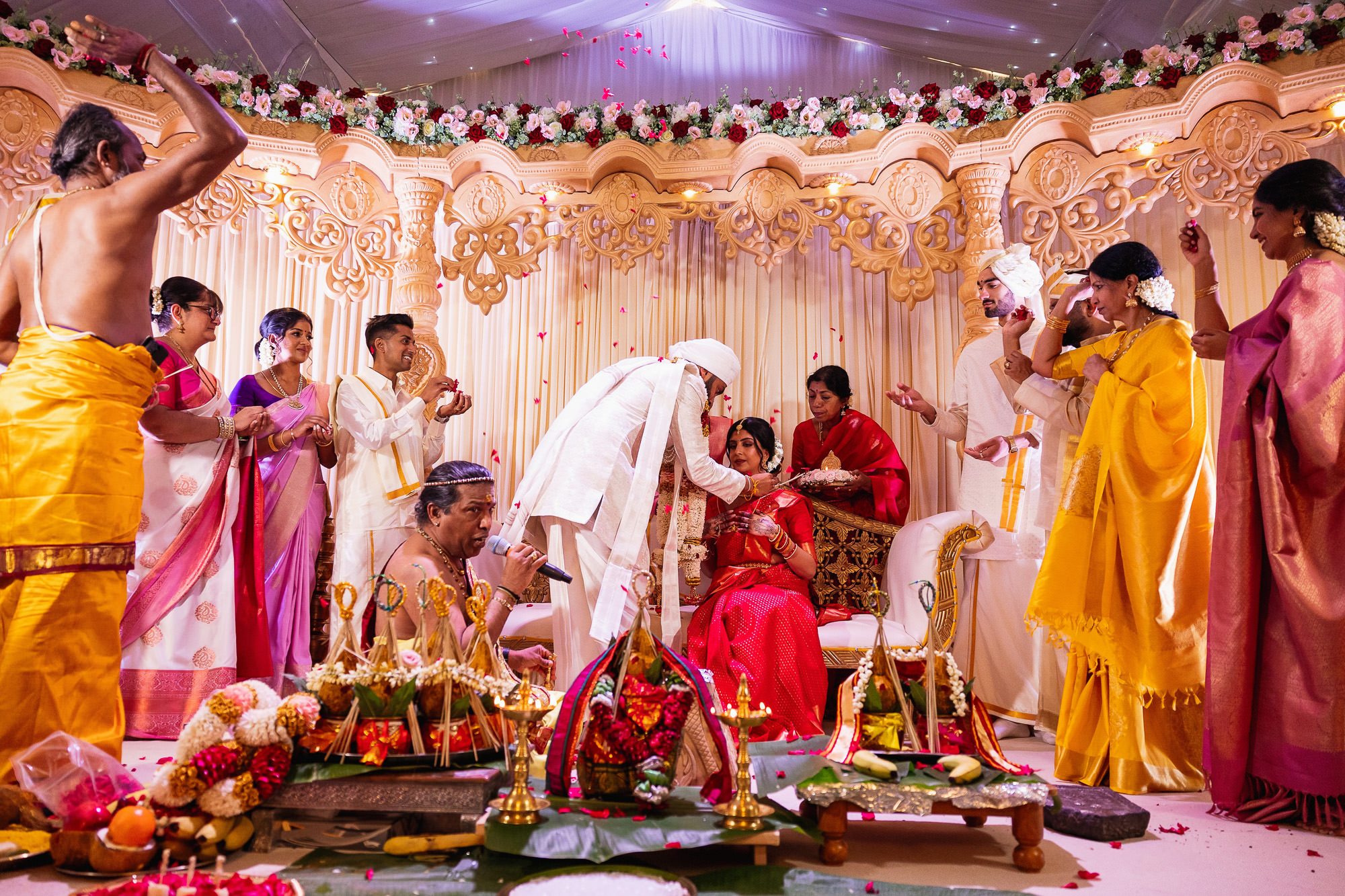 Tamil Wedding, Tamil Wedding Photographer, Stockley Park, Religious ceremony, bride and groom