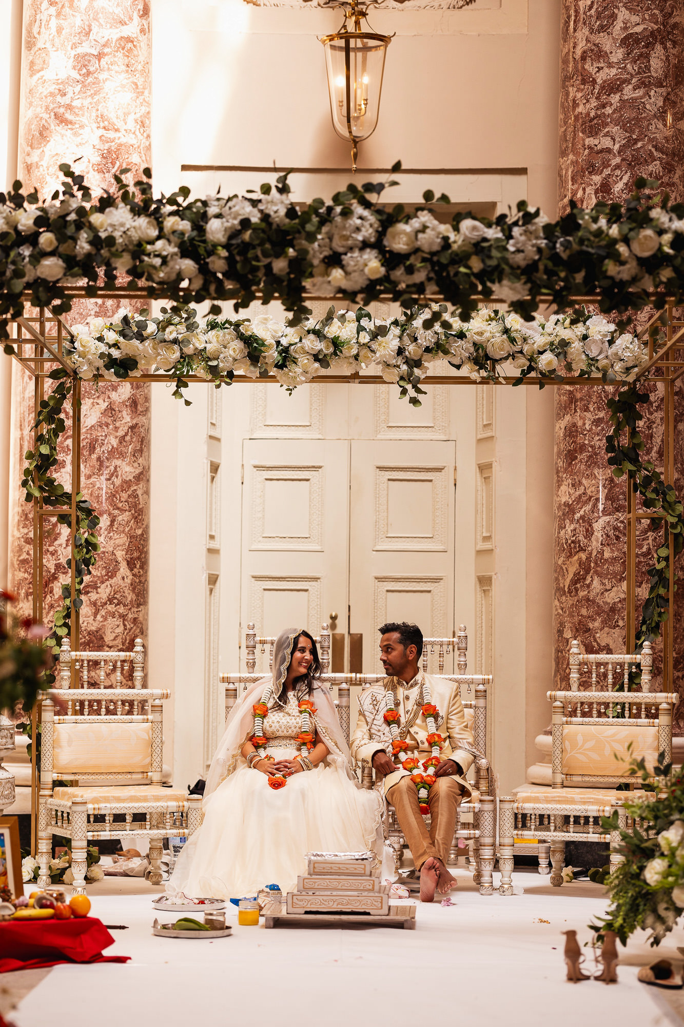 Stowe House, Civil Ceremony, Hindu Wedding, Multicultural Wedding Photographer, The Marble Hall