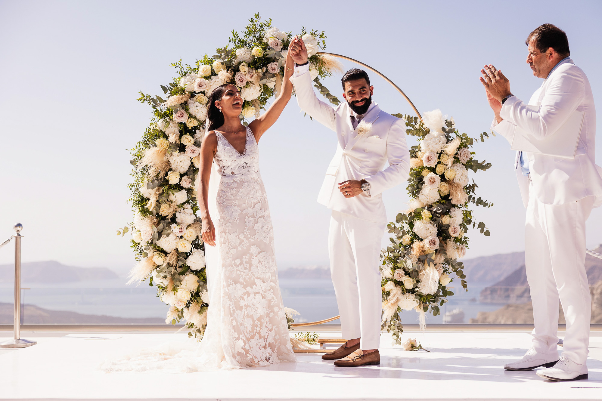 Destination Wedding Photographer, Santorini, Santorini Gem, Greece, outdoor civil ceremony