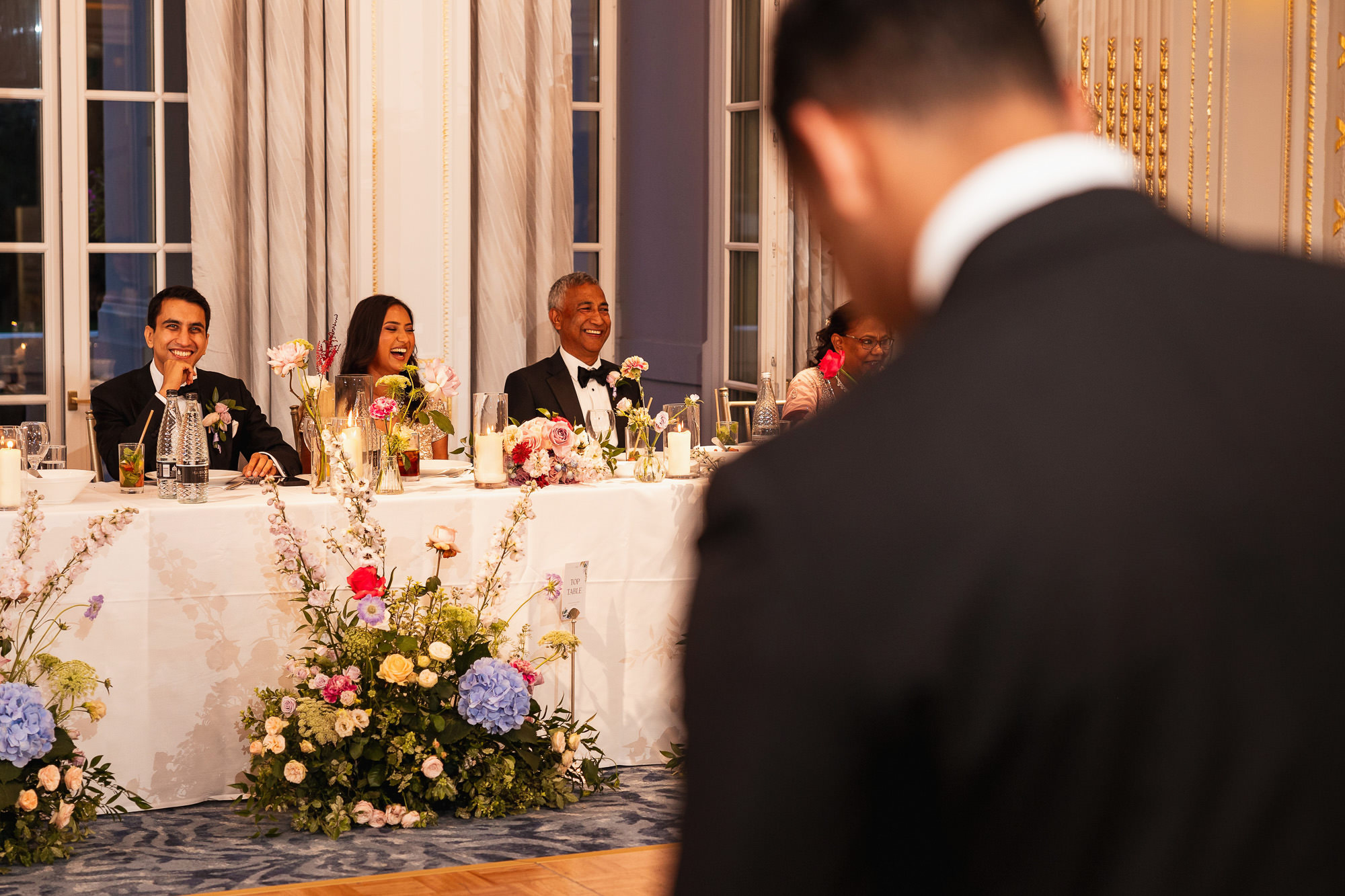 Luxury Wedding Photographer, Mandarin Oriental Hyde Park, Speeches