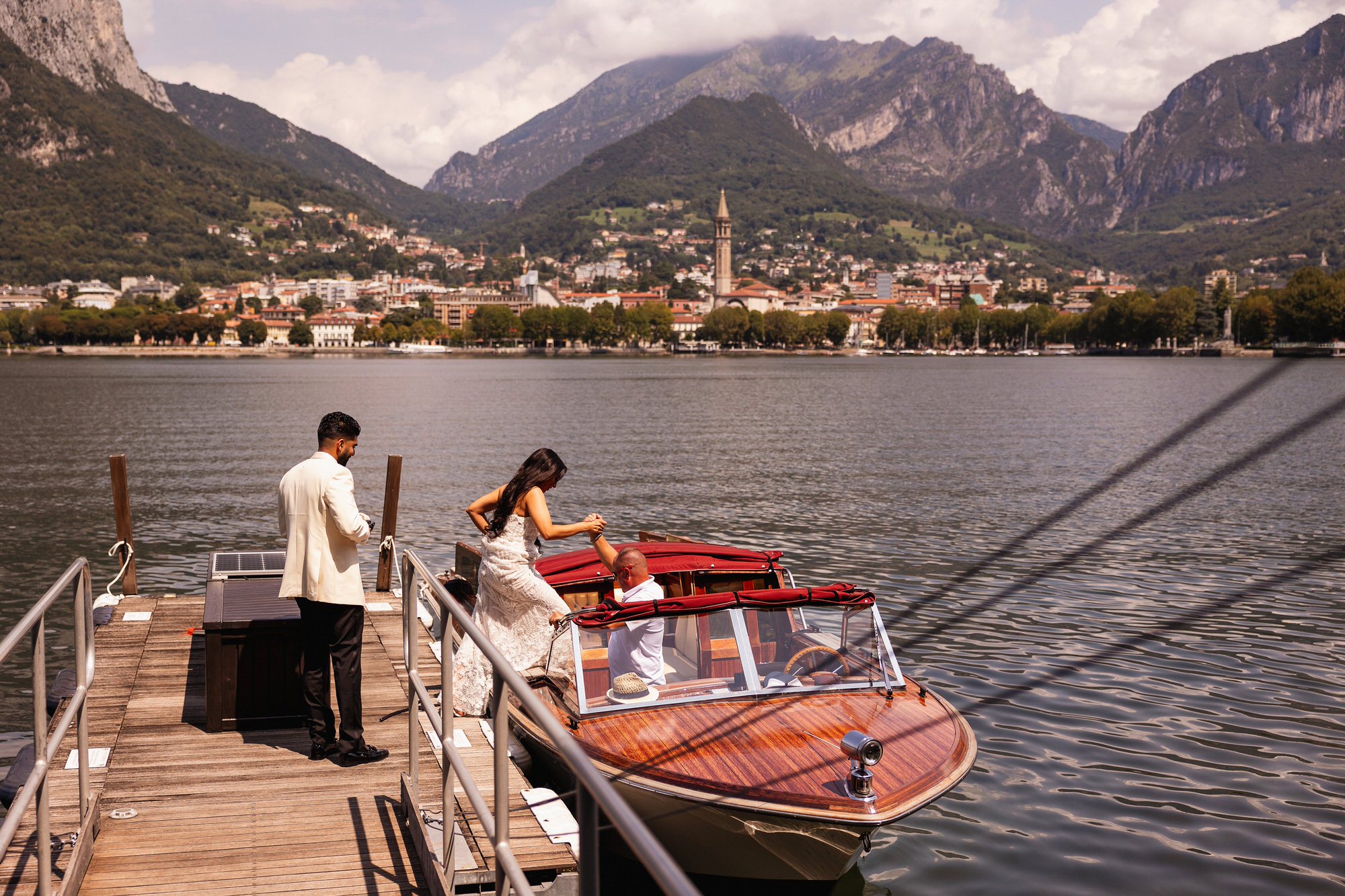 Lake Como, Italy, Destination Wedding Photographer, Luxury Wedding Photographer, Civil Ceremony, couples portraits, speed boat