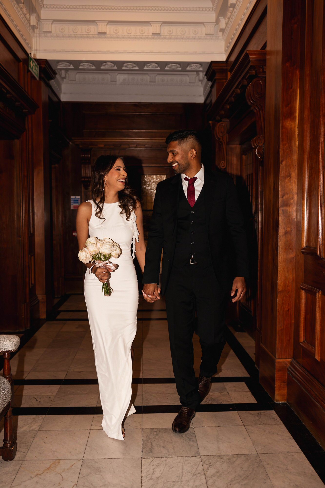 Old Marylebone Town Hall, Civil Ceremony, Sand Ceremony, Editorial Wedding Photographer, couples portraits