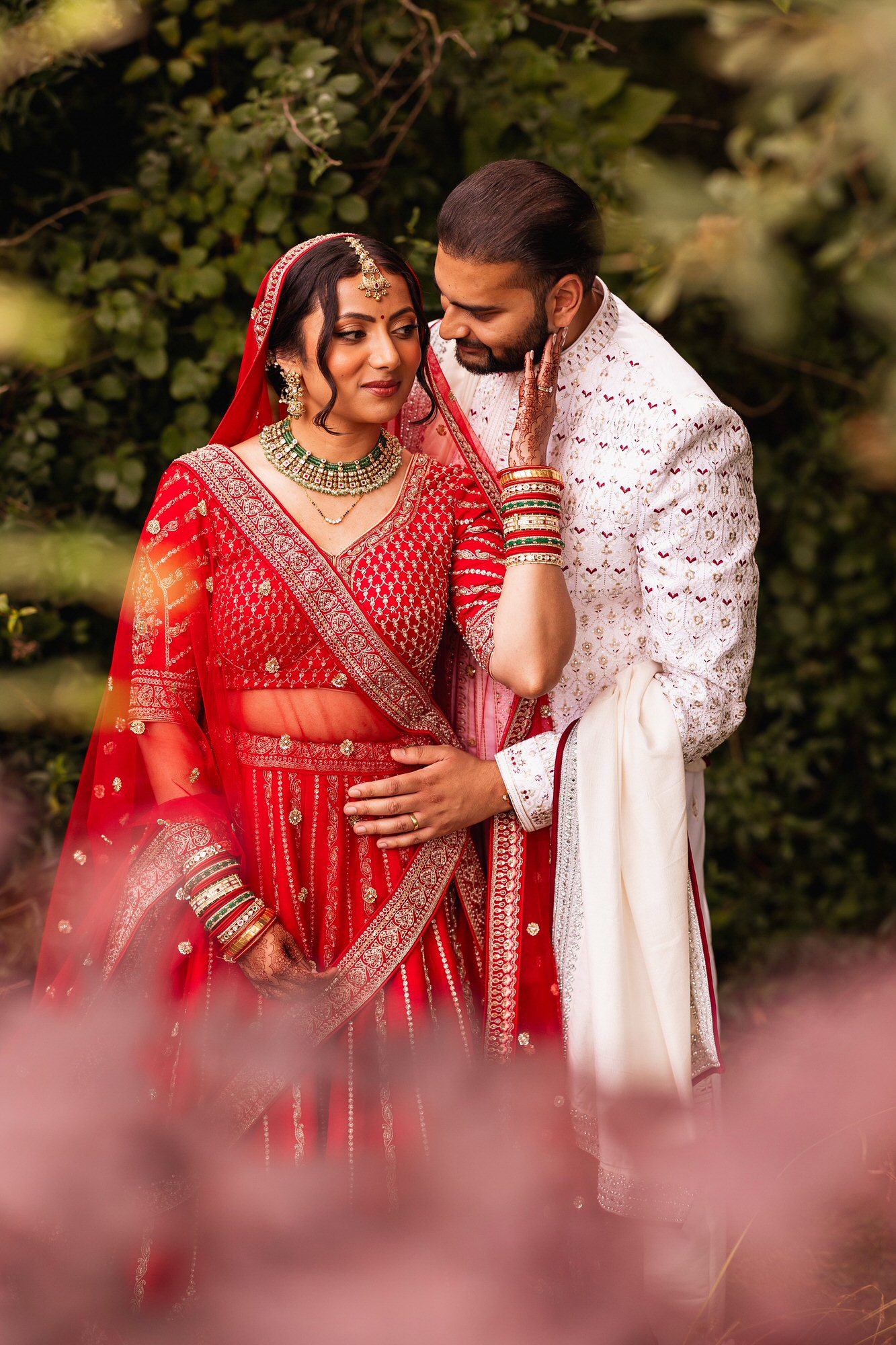 Hindu Wedding & Reception, Asian Wedding Photographer, Manor of Groves, Hertfordshire, couples portraits