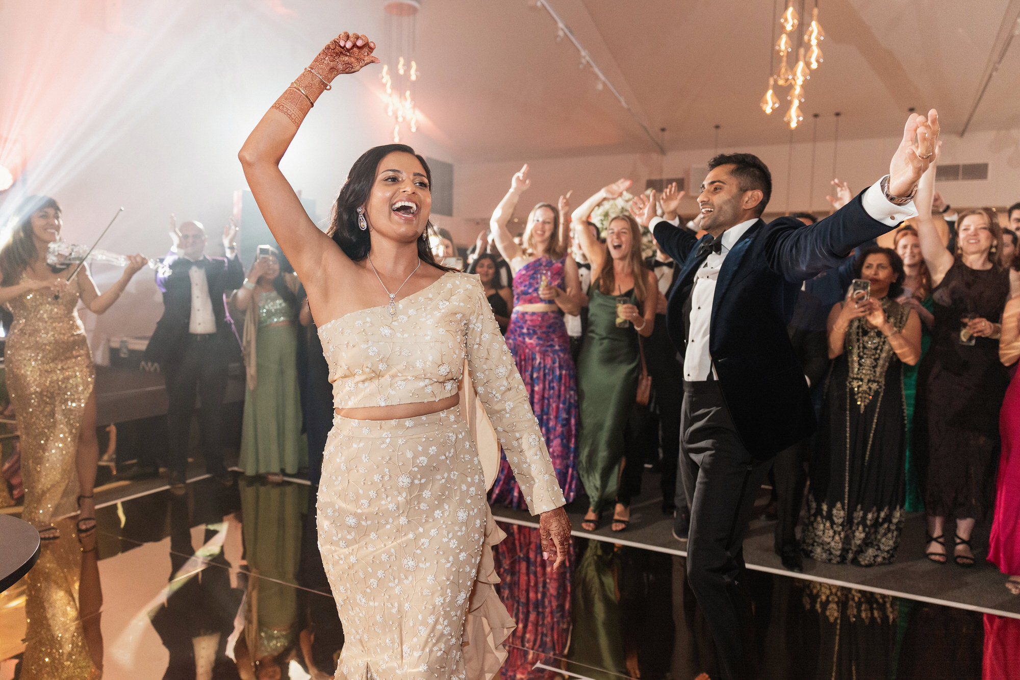 Easthampstead Park, Asian Wedding Photographer, Indian Wedding, London Wedding Photographer, Wedding reception, couples entrance